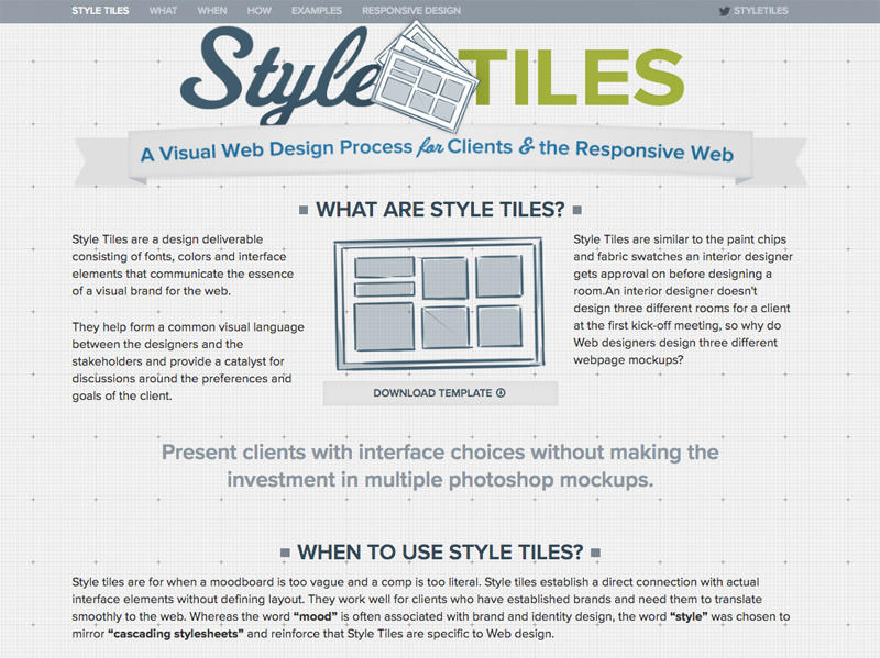 Style Tiles Home Page