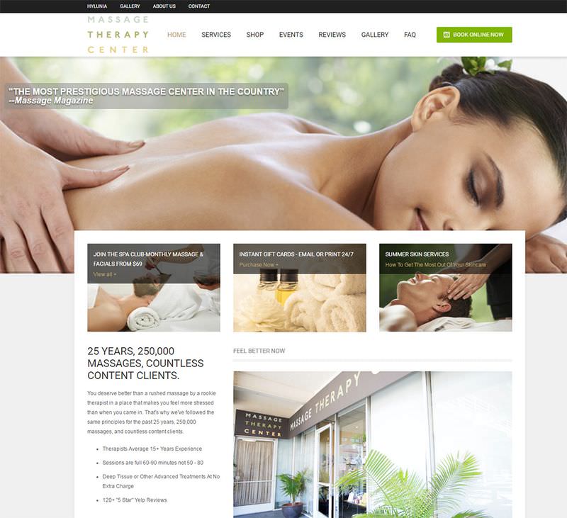 Massage Therapy Center Website