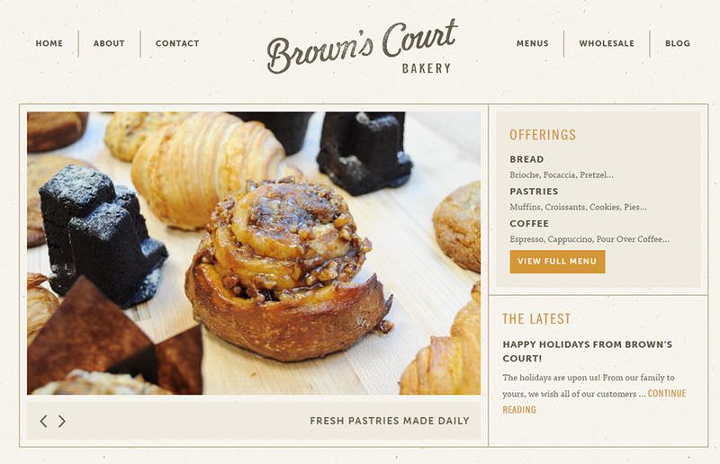 Browns Court Bakery Website