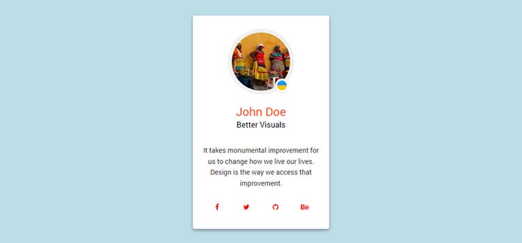 See the Pen Material Design: Profile Card