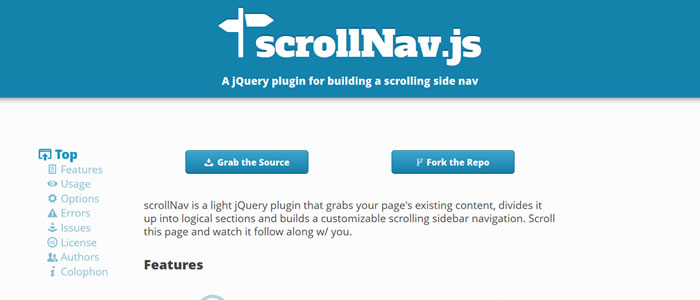 scrollNav.js – Scrolling Resposnive Side-Nav