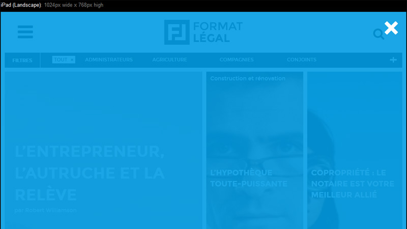 格式法律iPad网站设计