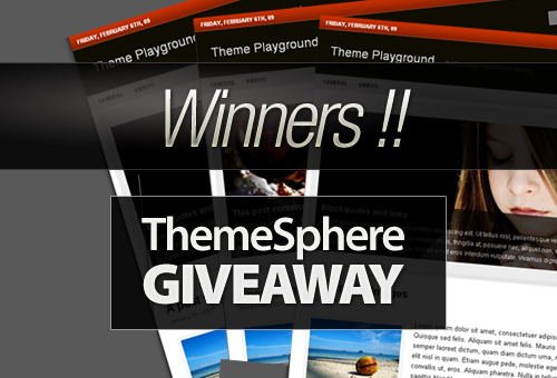 ThemeSphere Giveaway Contest – Winners!